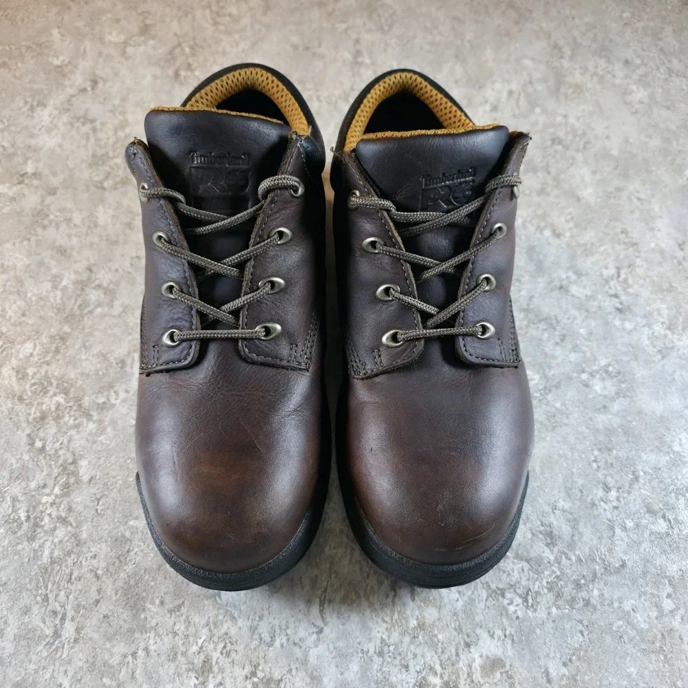 Timberland PRO Oxford Sneaker Mens Size 9 M TiTAN 47028 Brown Leather Safety Toe